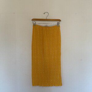 Urban Outfitters Crinkle Yellow Butterfly Midi Skirt Small